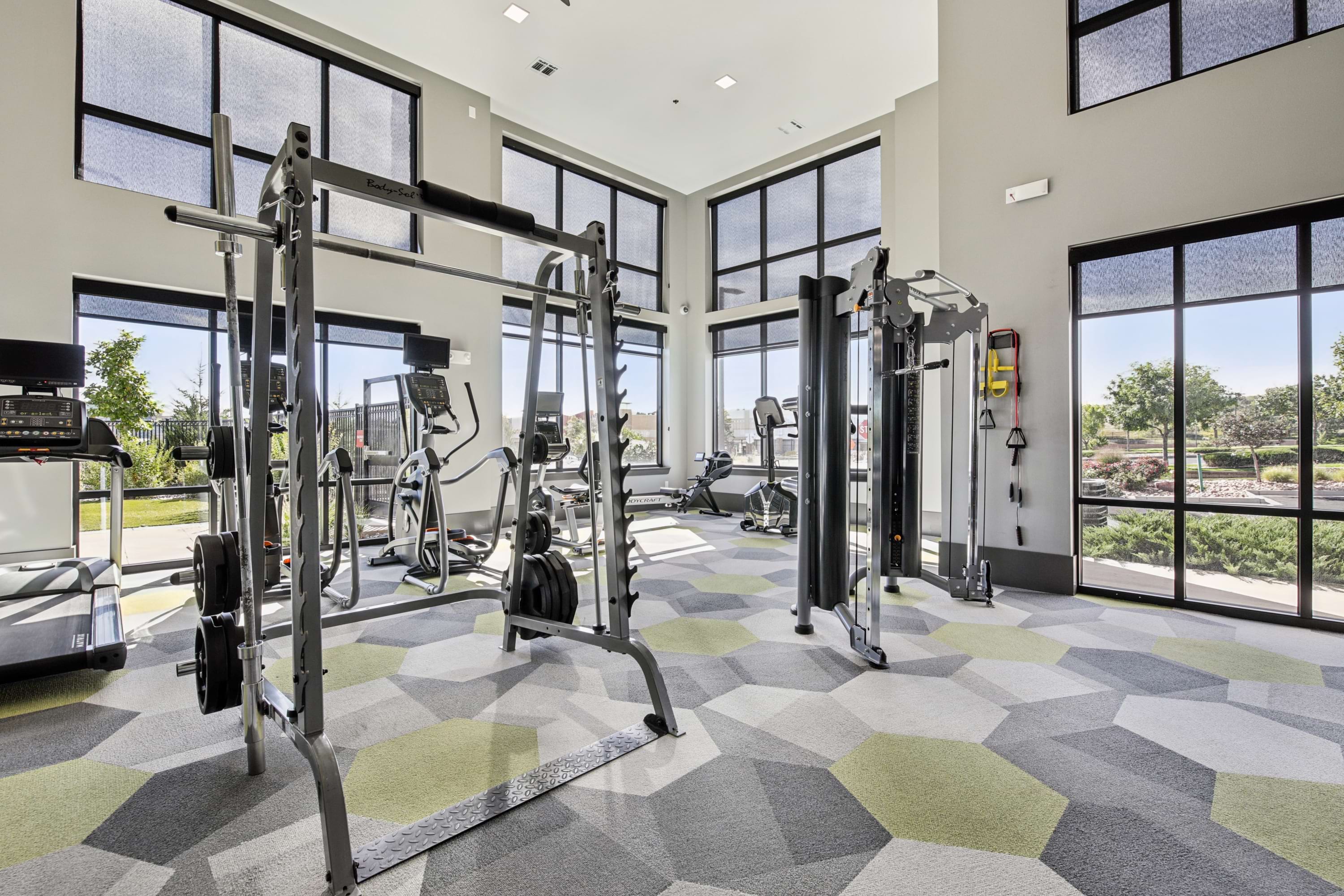 Free Weights at Our Broomfield Apartment Fitness Center
