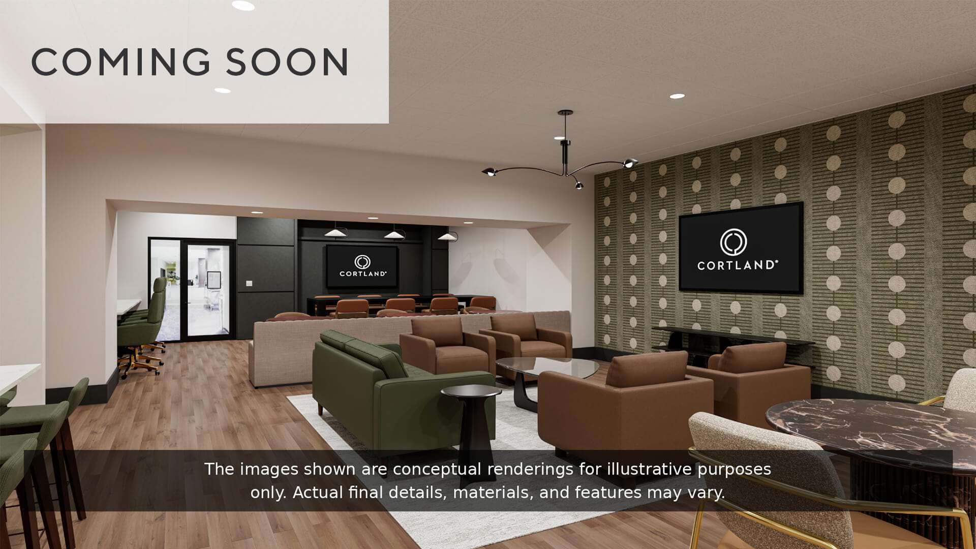 Newly Renovated Resident Clubhouse with WiFi, a HDTV, Kitchen, and Billiards at Our Apartments in Springfield, VA