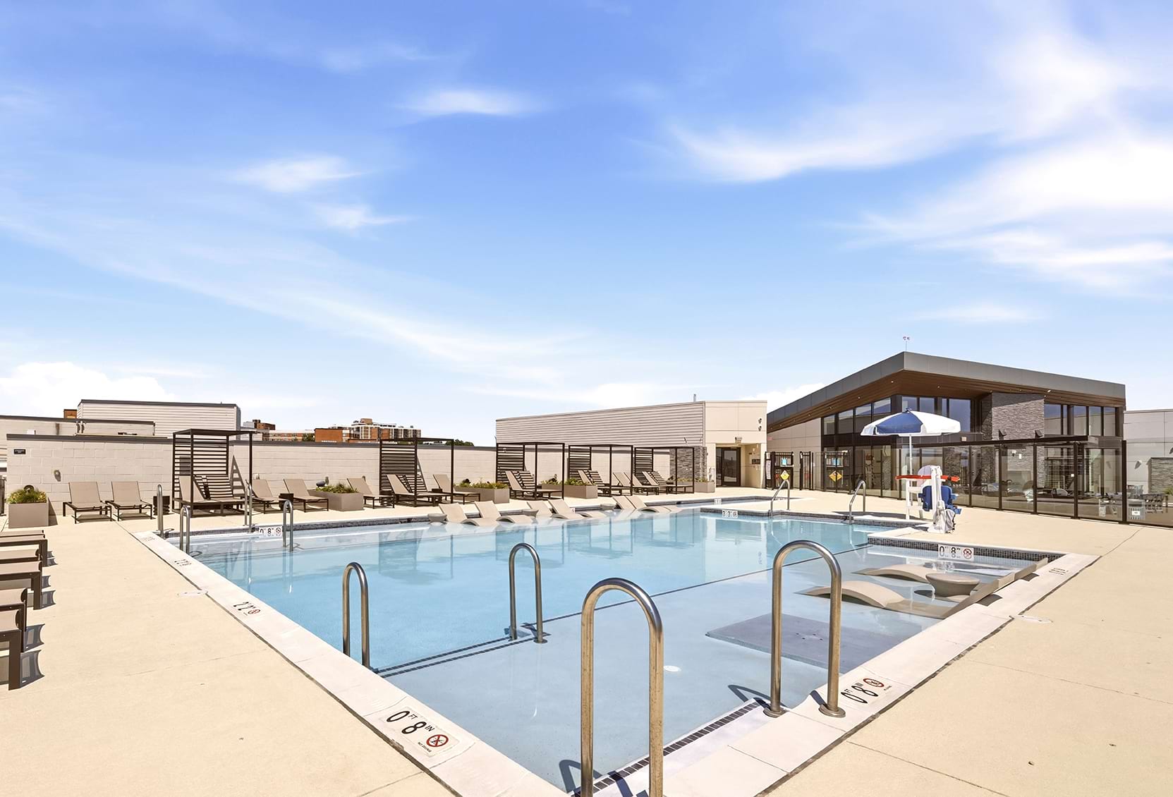 Cortland Columbia Pike — Rooftop Pool with DC Skyline Views