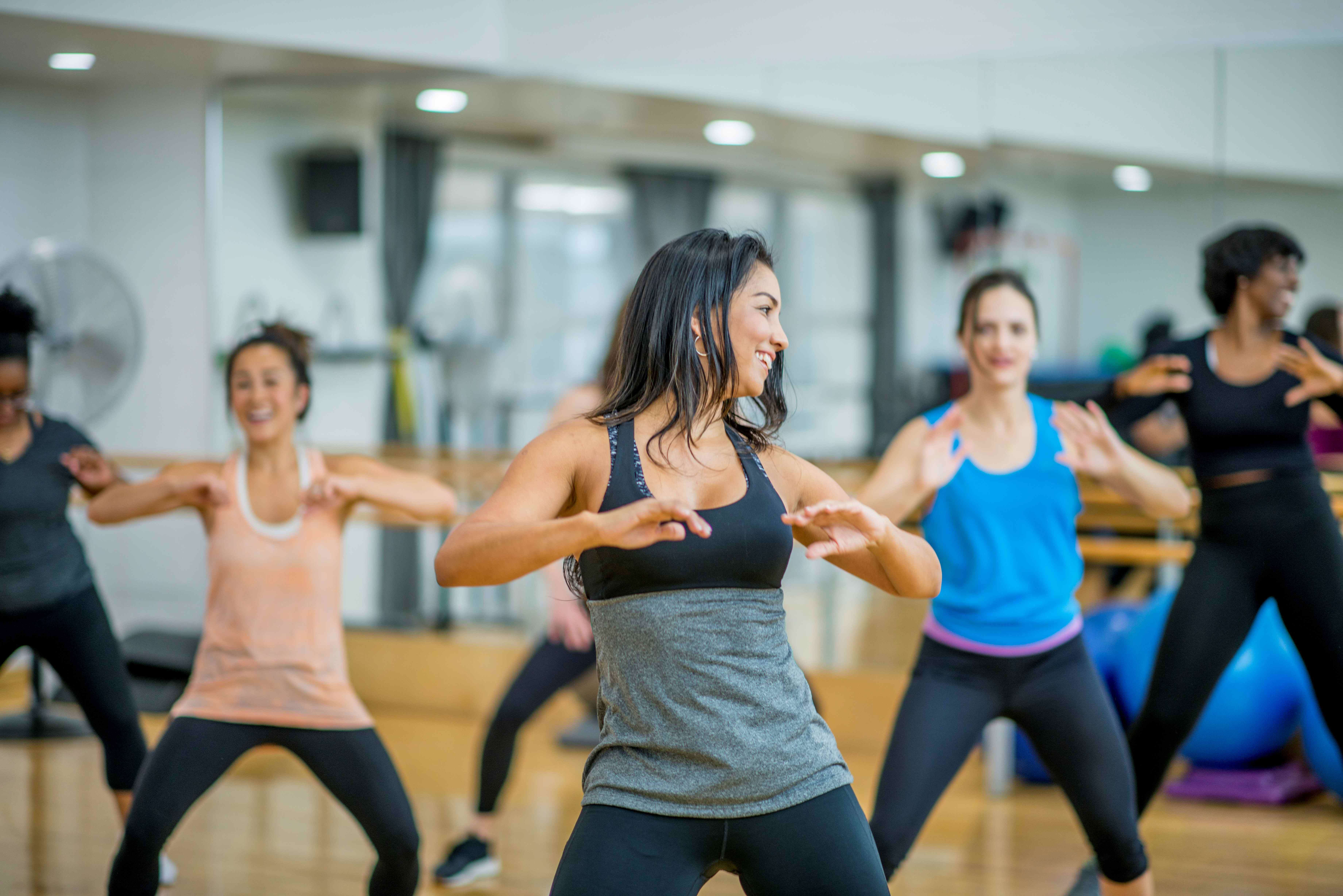 Residents at a Group Fitness Class at Cortland Lake Lotus 