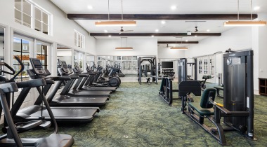 Large Fitness Center with Weight and Cardio Machines at Our Apartments Near Disney World in Orlando