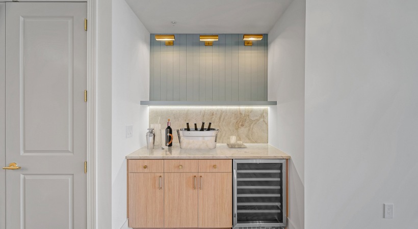 Wine Fridge in Our Penthouse Apartments Near Klyde Warren Park