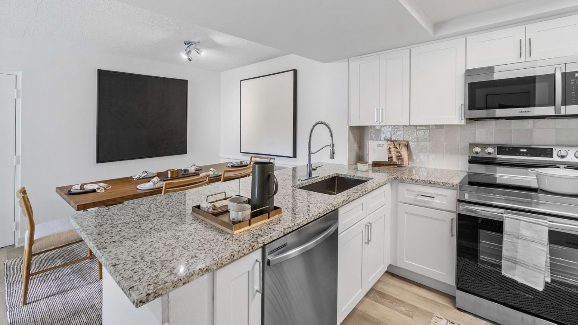 Luxury Kitchen with Energy-Efficient, Stainless Steel Appliances at Our Kendall, Miami Apartments for Rent