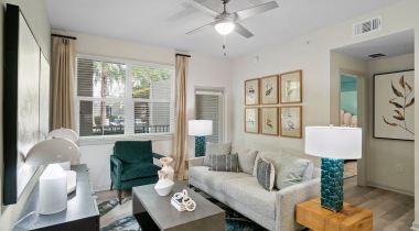 Open-Concept Kitchen and Living Room at Our Downtown West Palm Beach Apartments