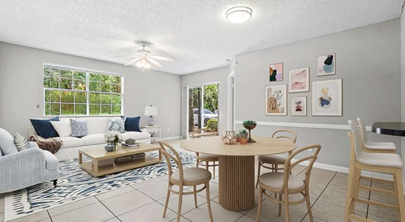 Living Room at Our Apartments in Pembroke Pines