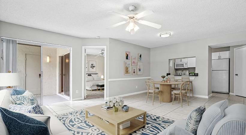 Spacious Living Room at Our Apartments in Broward County, FL
