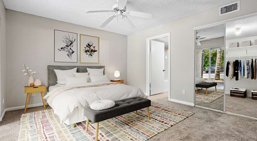 Spacious Bedroom at Our Apartments on Pines