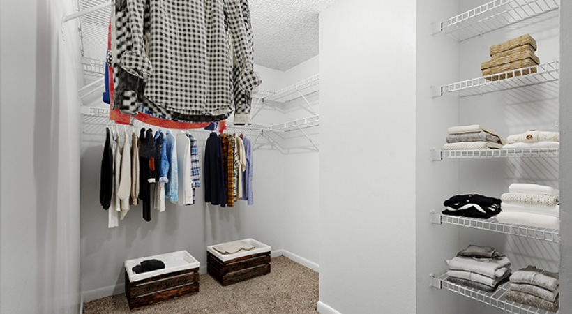 Spacious Walk-In Closet at Our Apartments on Pines Blvd.
