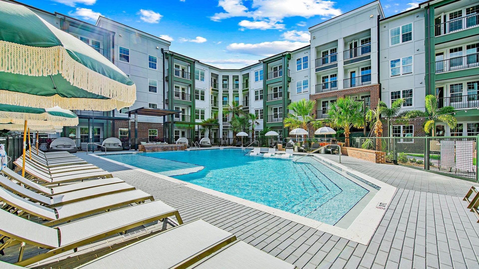 Resort-Style Swimming Pool With Cabanas at Apartments Near Tampa, FL