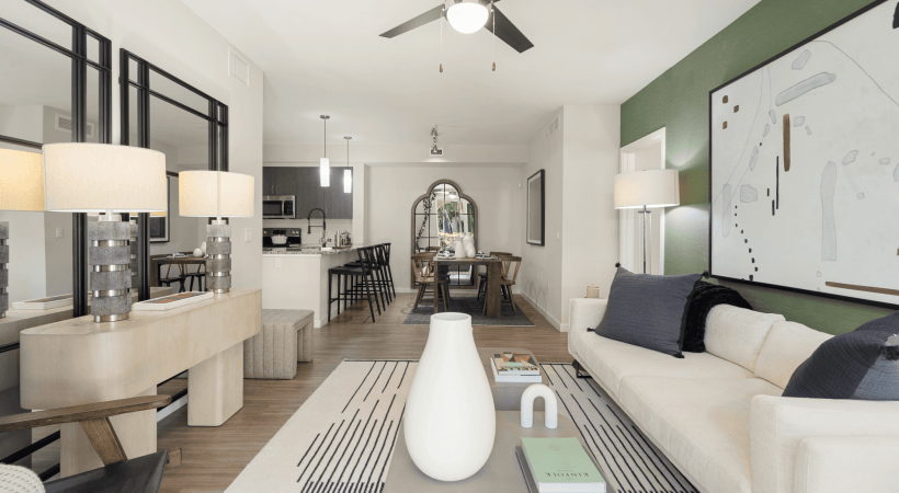 Spacious Living Room at Our Apartments for Rent in Hollywood