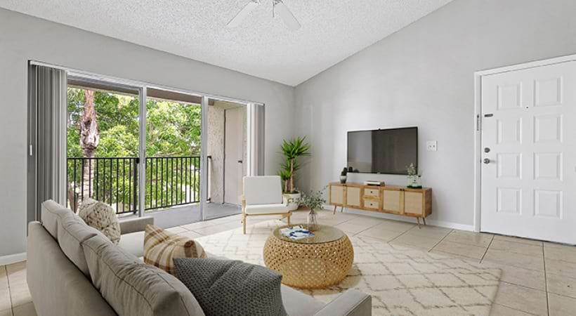 Spacious Living Room at Our Pembroke Apartments for Rent