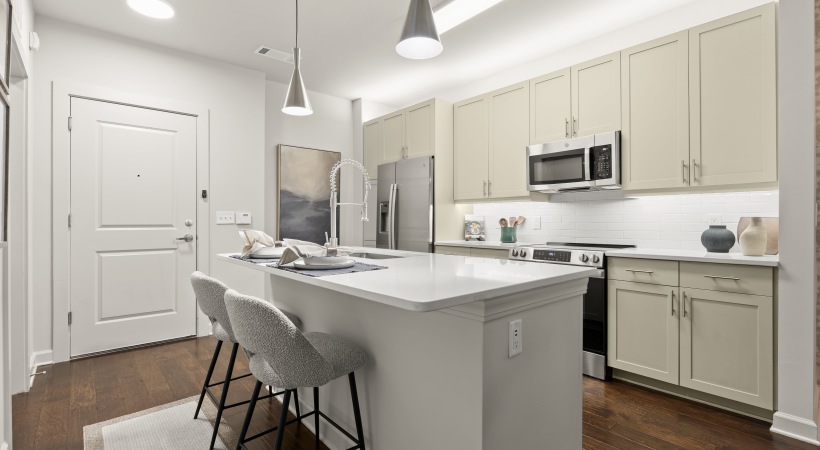Expansive Kitchen Island in Our Spacious Buckhead Village Apartments for Rent