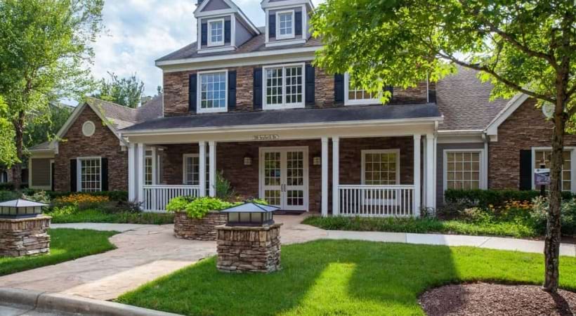 Exterior of Our Southpoint Mall Apartments with Private Garages