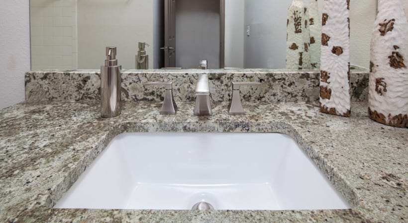 Granite Bathroom Counters at Our Modern Apartments in South Charlotte, NC