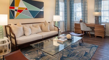 Spacious living area at West Palm Beach apartments