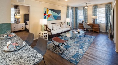 Cortland Portofino Place apartments with wood style flooring