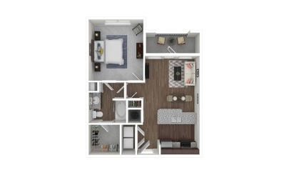 The Celina 1 bedroom 1 bath 661 square feet
