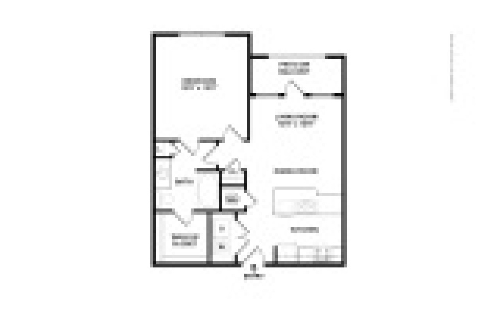The Celina 1 bedroom 1 bath 661 square feet (2)