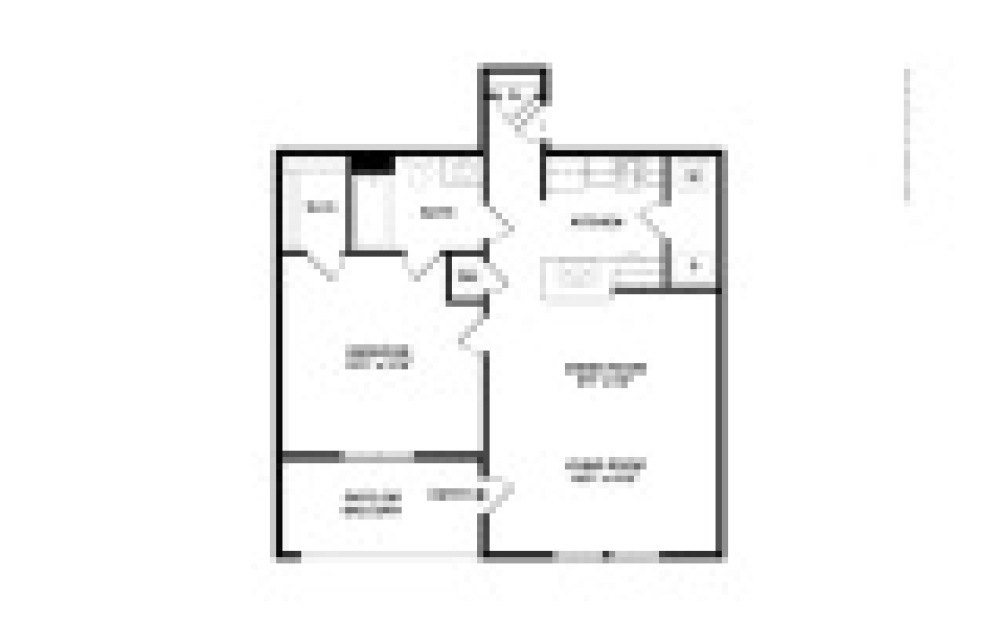 The Cima 1 bedroom 1 bath 695 square feet (2)
