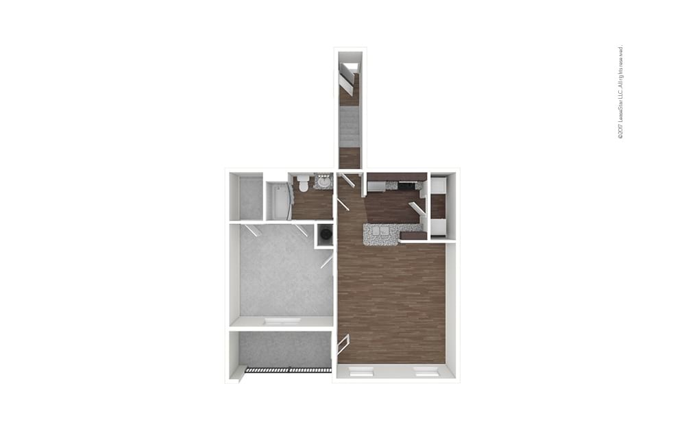 The Collin 1 bedroom 1 bath 808 square feet (1)