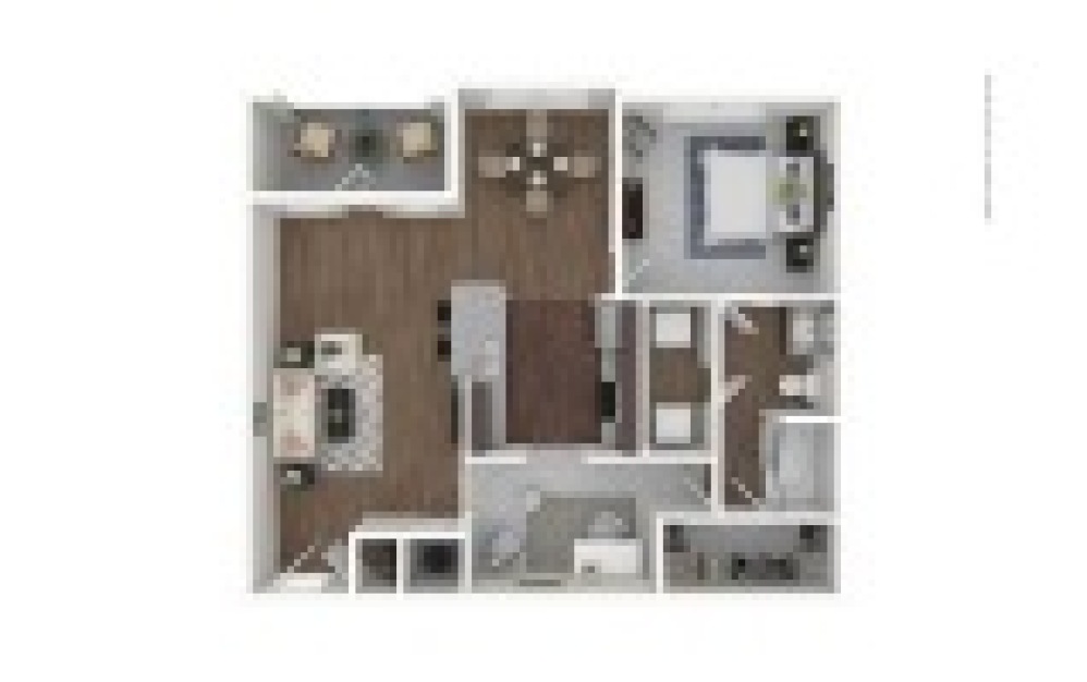 The Hidden Hills 1 bedroom 1 bath 984 square feet