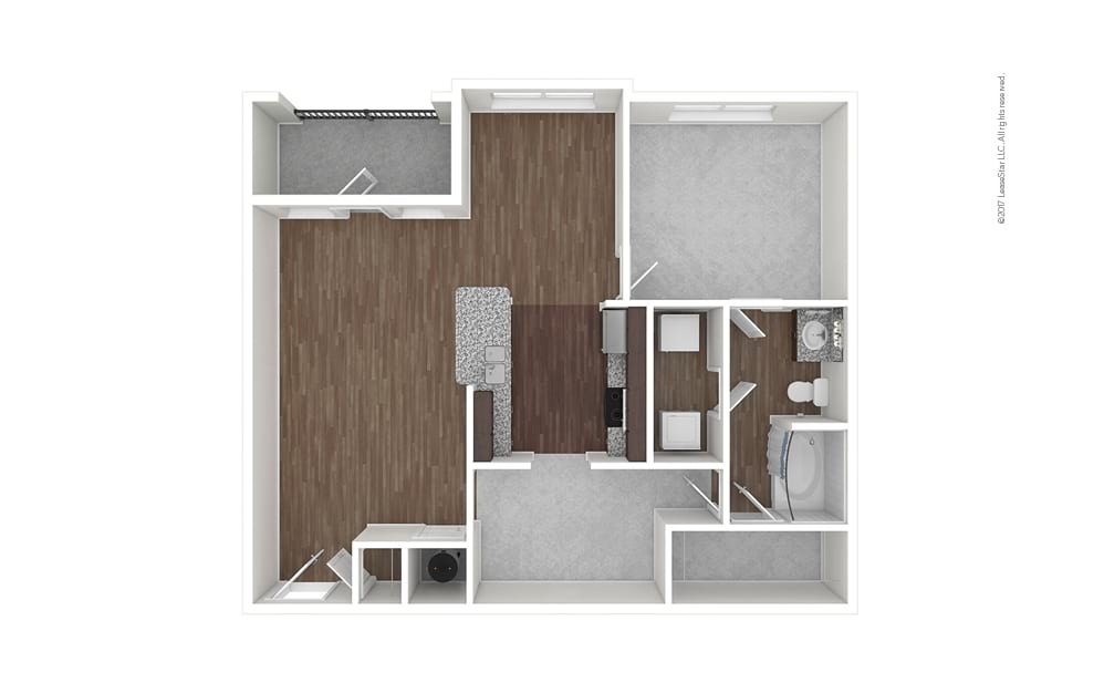 The Hidden Hills 1 bedroom 1 bath 984 square feet (1)