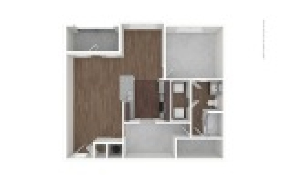 The Hidden Hills 1 bedroom 1 bath 984 square feet (1)