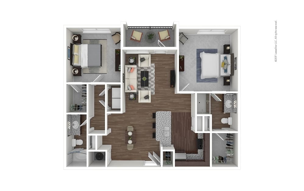 The Legacy 2 bedroom 2 bath 1112 square feet