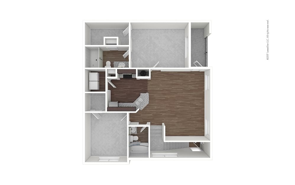 The Preston 2 bedroom 2 bath 1151 square feet (1)
