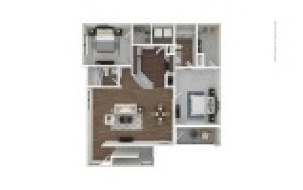 The Sovereign 2 bedroom 2 bath 1282 square feet