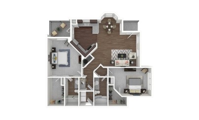 The Stages 2 bedroom 2 bath 1337 square feet