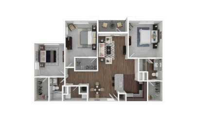 The Stratton 3 bedroom 2 bath 1368 square feet