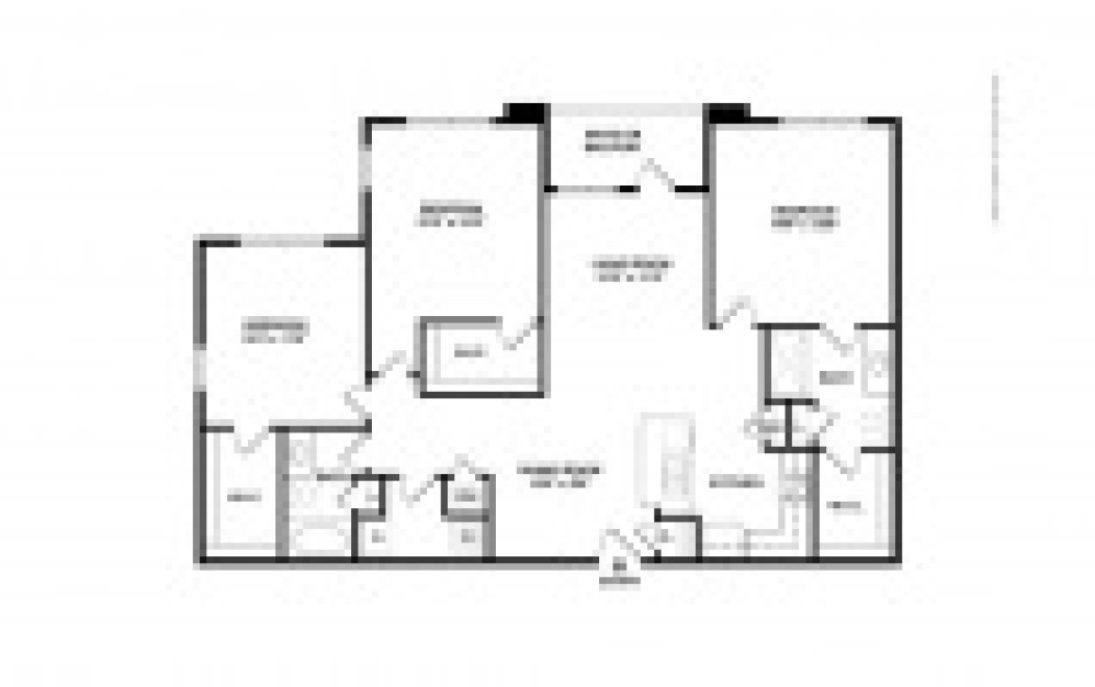 The Stratton 3 bedroom 2 bath 1368 square feet (2)