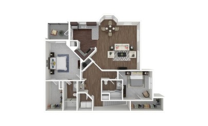 The Star 2 bedroom 2 bath 1457 square feet