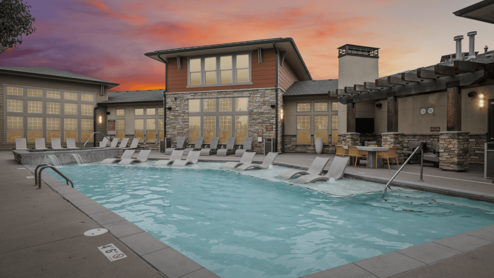 Resort-Style Pool Overlooking Our Apartments in Broomfield, CO