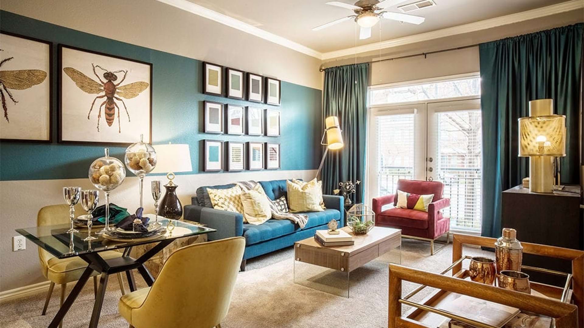 Living room in Our Apartments in Addison
