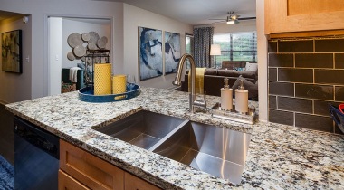 Kitchen sink at apartment in Altamonte Springs, FL