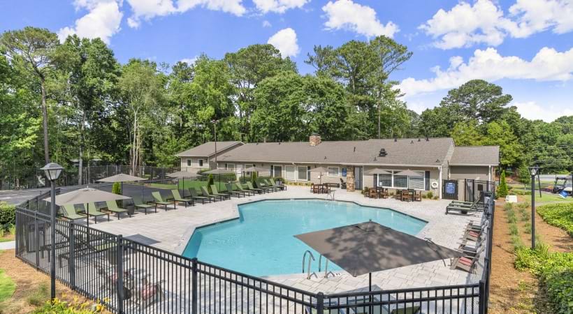 Sparkling, Resort-Style Pool and Sun Deck at Our Apartments in Norcross, Georgia