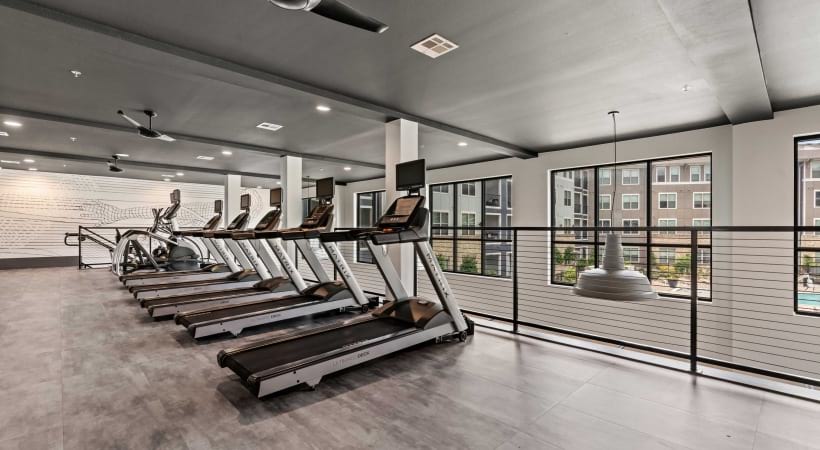 Treadmills in the Fitness Center of Our Allen, TX Apartments for Rent