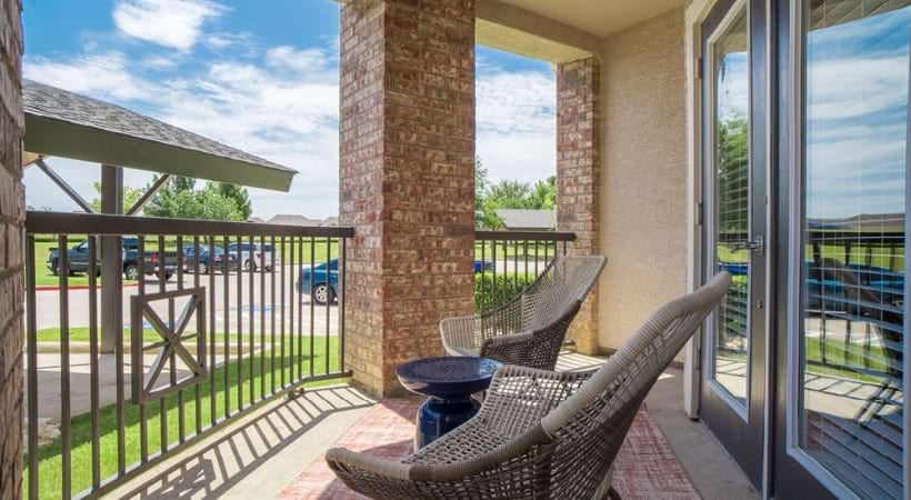 Personal Patio at Our Apartments in Hebron, TX
