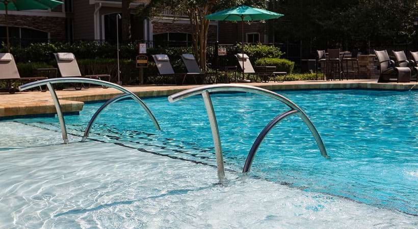 Resort-Style Pool and Sun Deck at Our Apartments on Page Rd. in Durham, NC