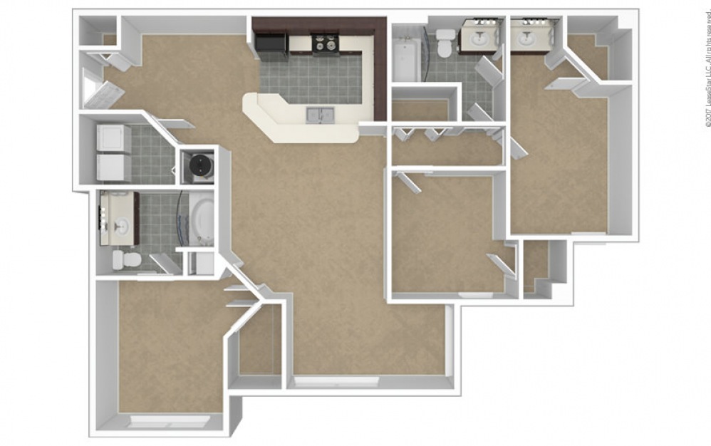 The Pembroke 3-Bedroom Brandon, FL Apartment