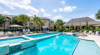 Apartment pool at our luxury apartments in Richmond, TX
