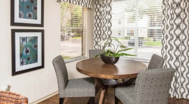 Dining Area with Natural Lighting at Our Apartments in Seminole County