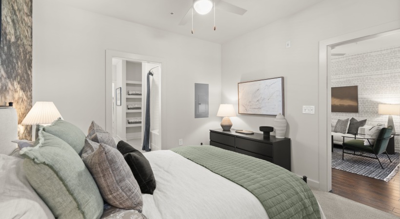 Cozy Bedroom with a Spacious, Walk-In Closet at Our  Lindbergh, Atlanta Apartment Community