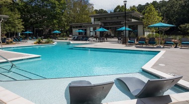 Resort style apartment pool at our apartments near Druid Hills