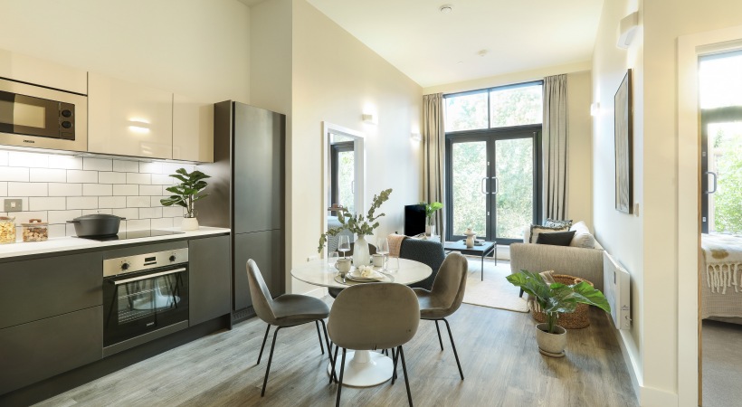 Spacious Living Area at Our Apartments in Brindley Place Birmingham