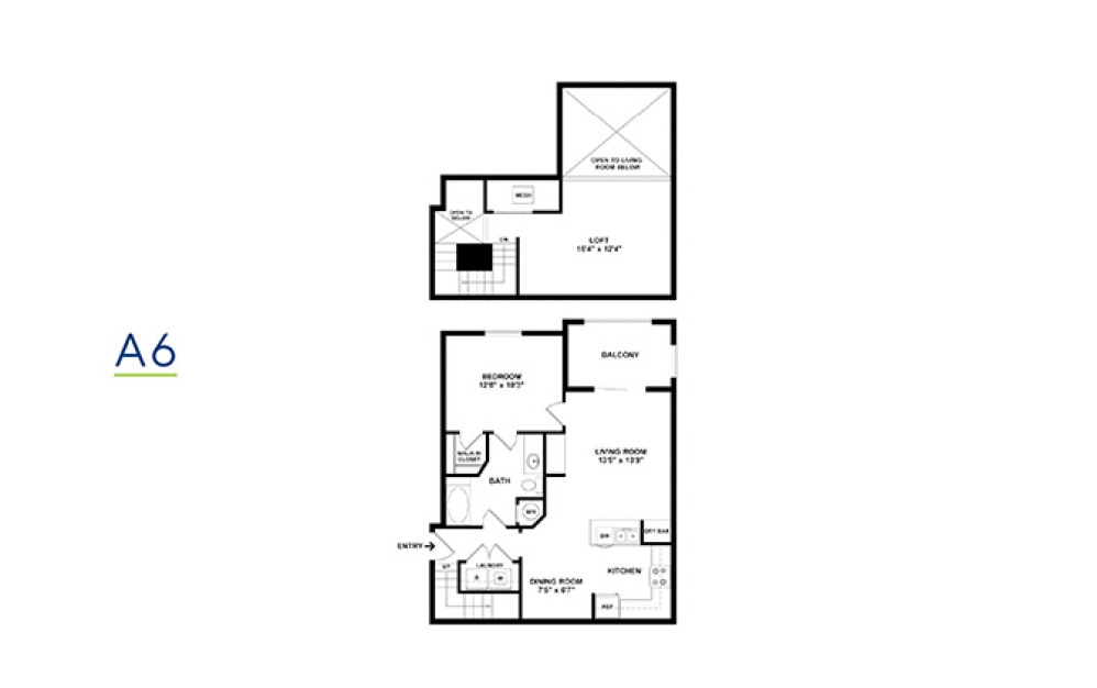 One Bedroom 1 bedroom 1 bath 820 - 1215 square feet (5)