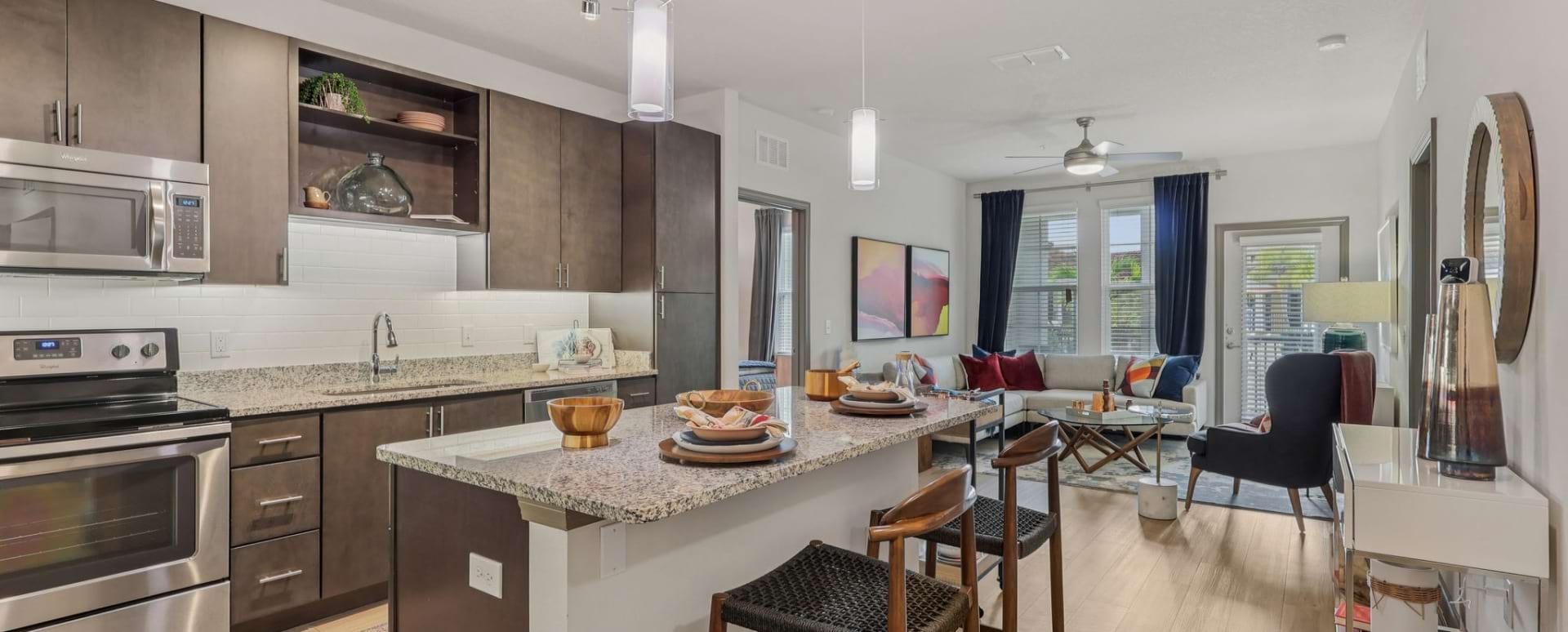 Expansive Kitchen Islands at Our Apartments for Rent in Hunter's Creek