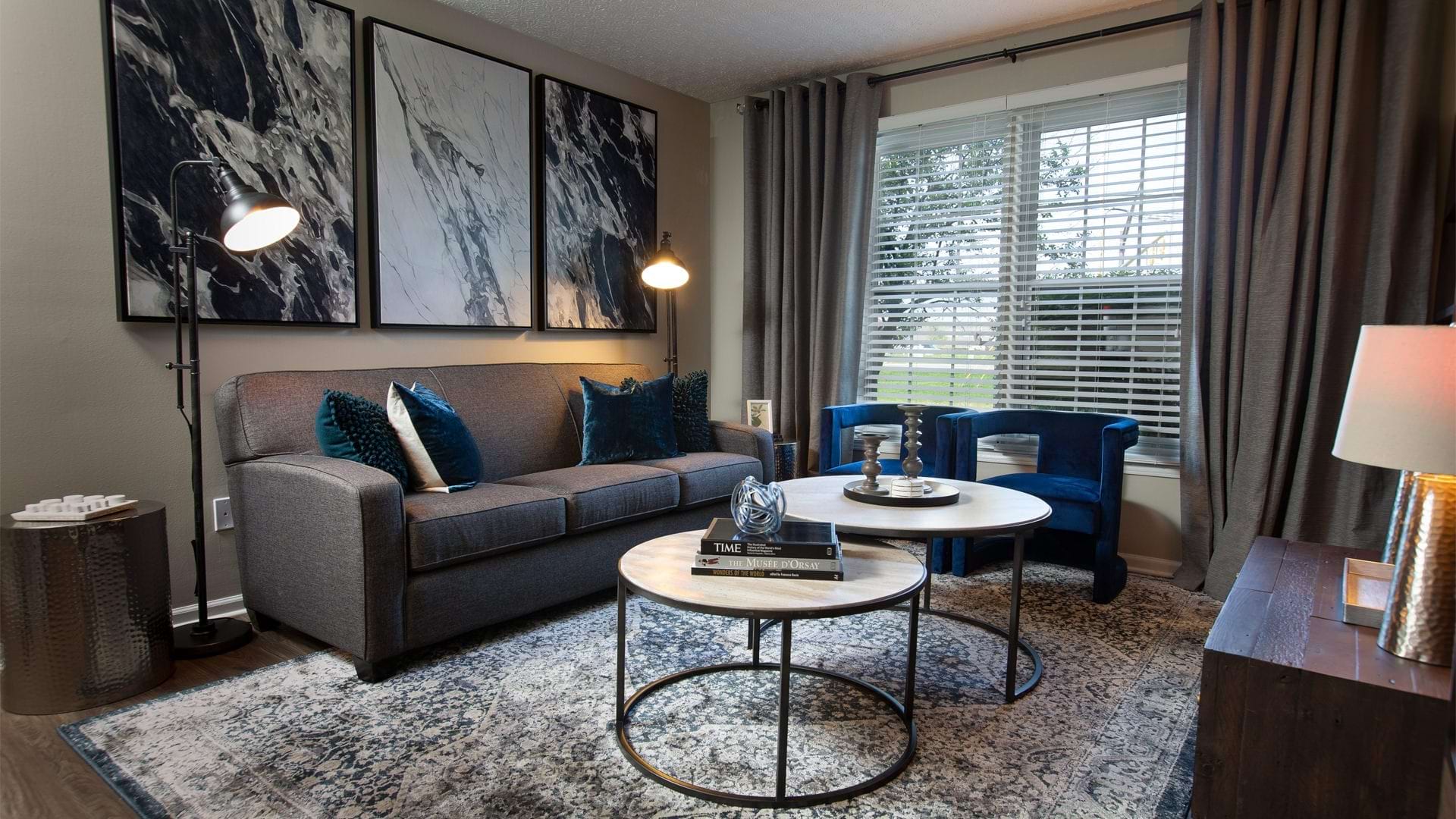 Spacious Living Room at Our Apartments in Blacklick, Ohio